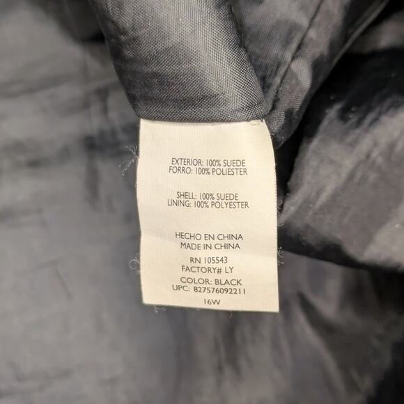 Daisy Fuentes Black Suede A-line Skirt Size 16 - Picture 4 of 7